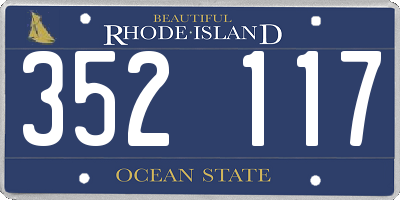 RI license plate 352117