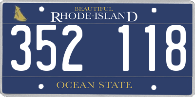 RI license plate 352118