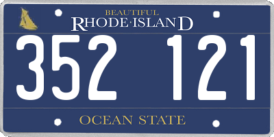 RI license plate 352121