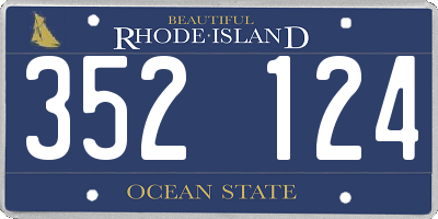 RI license plate 352124