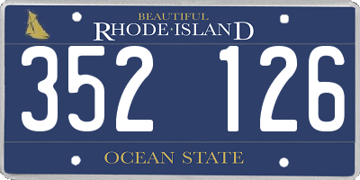 RI license plate 352126