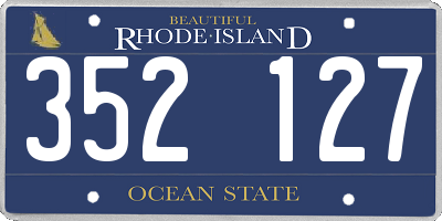RI license plate 352127