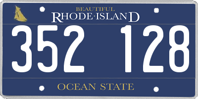 RI license plate 352128