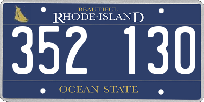 RI license plate 352130