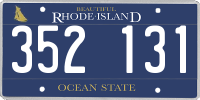 RI license plate 352131