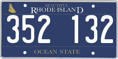 RI license plate 352132