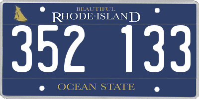 RI license plate 352133