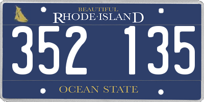 RI license plate 352135