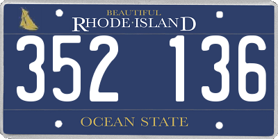 RI license plate 352136