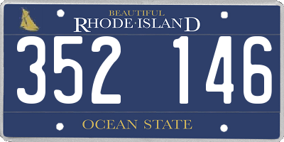 RI license plate 352146