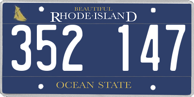 RI license plate 352147
