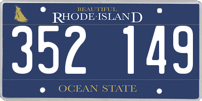RI license plate 352149