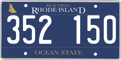 RI license plate 352150