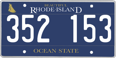 RI license plate 352153
