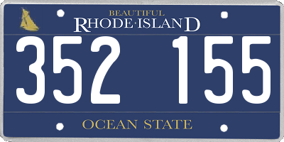 RI license plate 352155