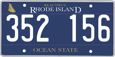 RI license plate 352156