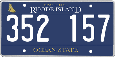 RI license plate 352157