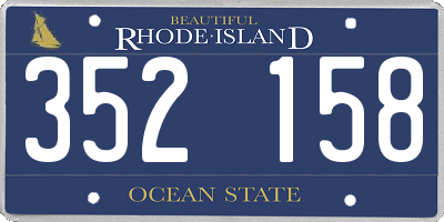 RI license plate 352158