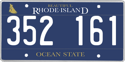 RI license plate 352161