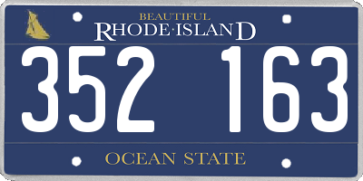 RI license plate 352163