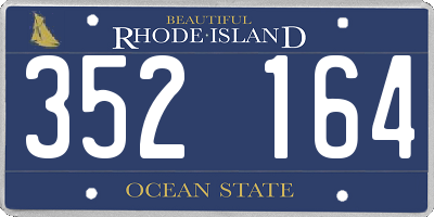 RI license plate 352164
