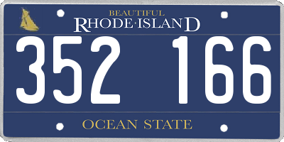 RI license plate 352166