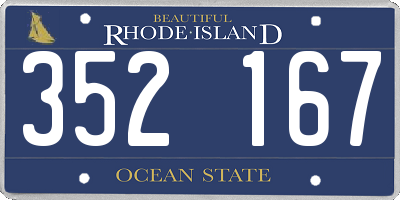 RI license plate 352167