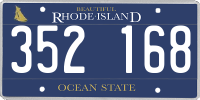 RI license plate 352168
