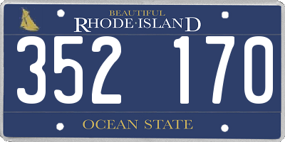RI license plate 352170
