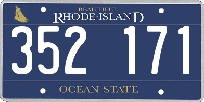 RI license plate 352171