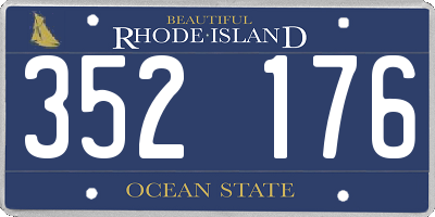 RI license plate 352176