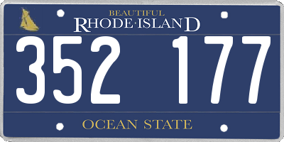 RI license plate 352177