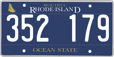 RI license plate 352179