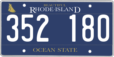 RI license plate 352180