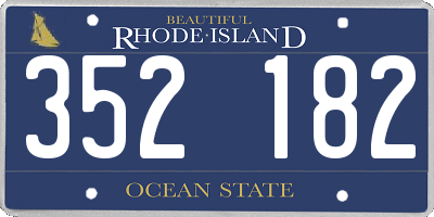 RI license plate 352182