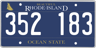 RI license plate 352183