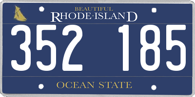 RI license plate 352185