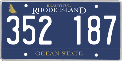 RI license plate 352187