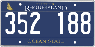 RI license plate 352188