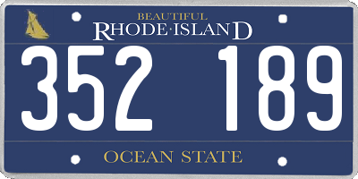 RI license plate 352189
