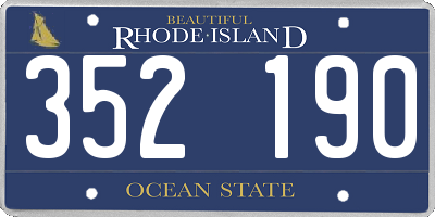 RI license plate 352190