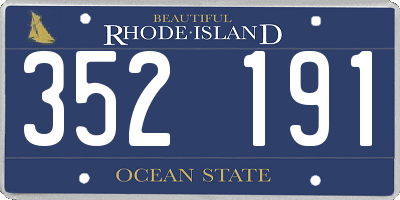 RI license plate 352191