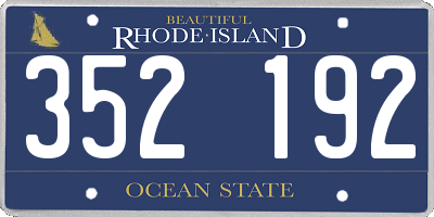 RI license plate 352192
