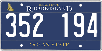 RI license plate 352194