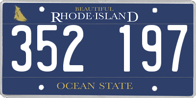 RI license plate 352197