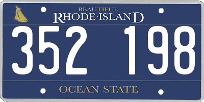 RI license plate 352198