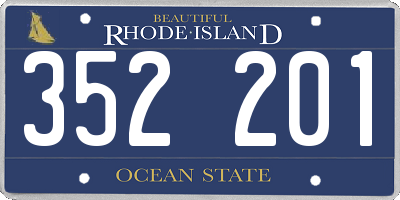 RI license plate 352201