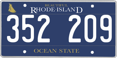 RI license plate 352209