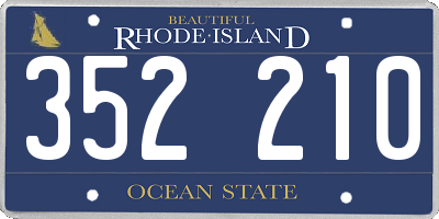 RI license plate 352210