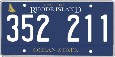RI license plate 352211